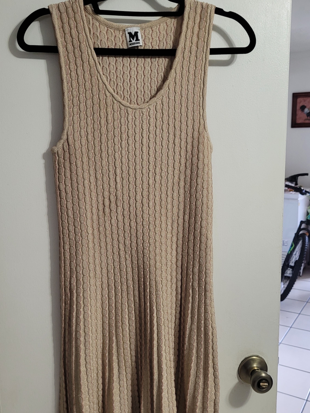 Missoni Beige Textured Knit Maxi Dress